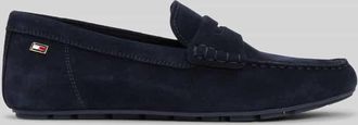 Tommy Hilfiger Mokassins aus Veloursleder in Dunkelblau, Gr&ouml;&szlig;e 36