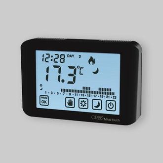Orbis Cronotermostato Digitale Mirus Touch Programmazione Giornaliera/settimanale Nero