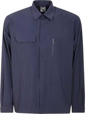 Herno Overhemden, Heren, Blauw, 2Xl, Maestro Polyamide Shirt