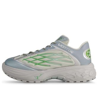 Louis Vuitton LV Discovery Lace Up Sneakers grey Green 1ABZ3P