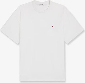 Celine Cotton t-shirt with Logo embroidery - CELINE - gender_Man