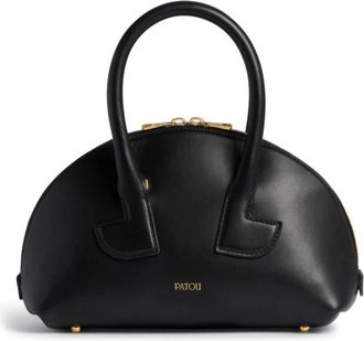 Patou Zwarte tas met ritssluiting en handvatten - Dames - Handtassen - Zwart - ONE Size - Tassen
