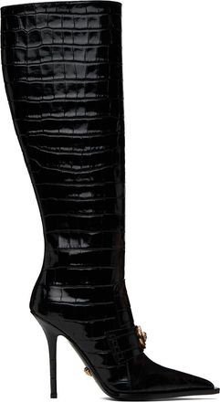 Versace Black Leather Alba Ankle Boots from $916.00 - on