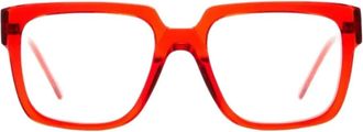 Kuboraum square-frame glasses - Red