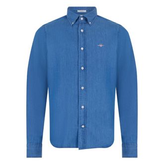 GANT Slim Fit Shirt - male - Gant - Casual Shirts - Blue - M - Shirts