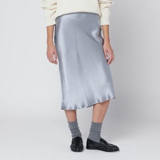 Anine Bing Pastel Blue Silk Midi Skirt