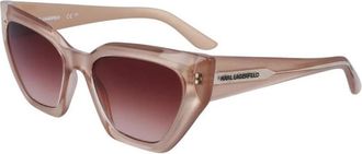 Karl Lagerfeld Cat-Eye Zonnebril - Dames - Zonnebrillen - Beige - 54 MM - Accessoires
