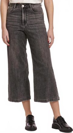 Dear John Denim Audrey Super High Rise Cropped Wide Leg Jeans In Rhythm
