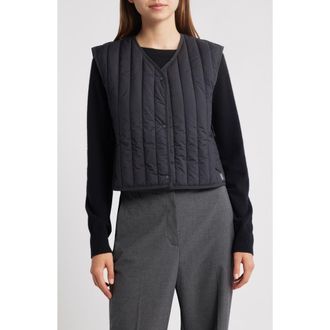 Rains Banja Water Resistant Crop Liner Vest in Navy at Nordstrom Rack, Size X-Small