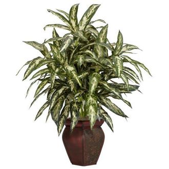 Nearly Natural Aglaonema with Decorative Vase Artificial Plant in Green at Nordstrom