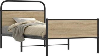 vidaXL Giroletto senza Materasso Rovere Sonoma 90x200 cm in Truciolato - Vidaxl