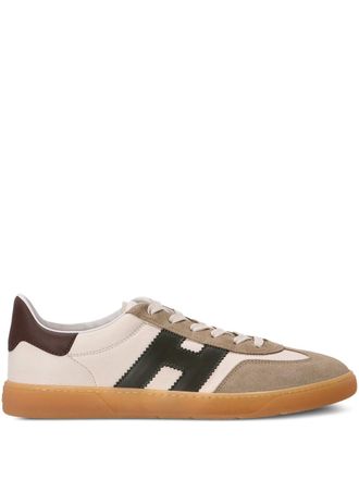 Hogan Cool low-top leather sneakers - men - Fabric/Calf Suede/Calf Leather/Rubber - 10,5 - White