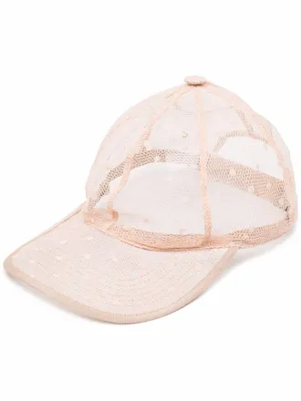 Red Valentino Honkbalpet met mesh - Roze
