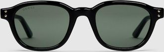 Gucci Round Frame Sunglasses, Black