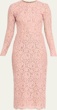 Michael Kors Floral Lace Column Midi Dress