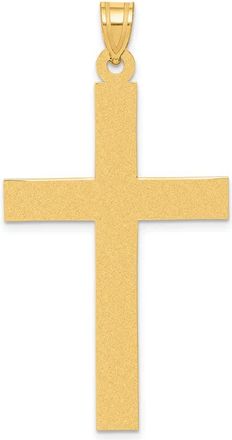 Diamond2Deal 14k Yellow Gold Sandblasted Cross Pendant