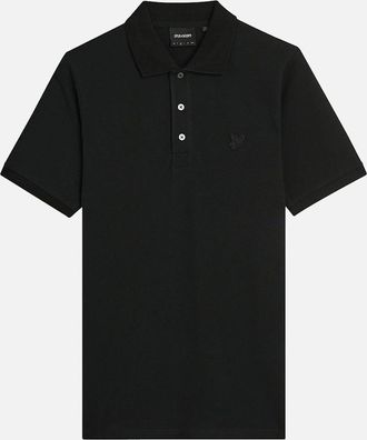 Lyle & Scott Mens Lyle & Scott Tonal Superfine Polo Shirt - Black - Size: 36
