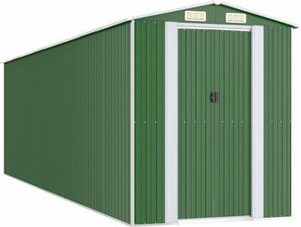 vidaXL Cobertizo De Jard&iacute;n Acero Galvanizado Verde 192x689x223 Cm Vidaxl