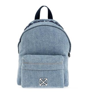 Off-white Backpacks, female, Blue, Size: ONE SIZE Jitney denim backpack