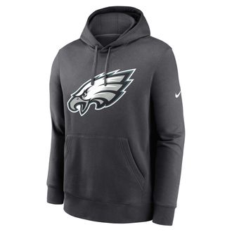 Nike Philadelphia Eagles Club Logo Nike Mens NFL Pullover Hoodie in Grey | NKDK06F86-N09
