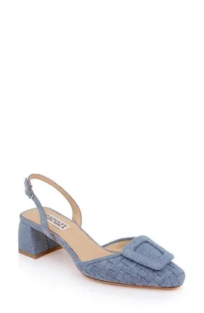 Badgley Mischka Yaneli Slingback Pump in Light Denim at Nordstrom, Size 5.5