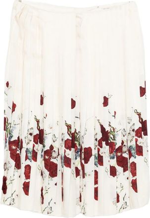 Khaite Gonna midi svasata a fiori - Toni neutri