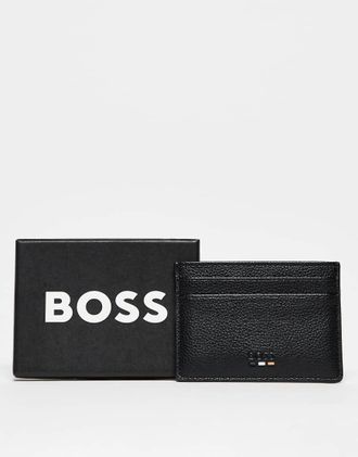 Boss Orange by Hugo Boss BOSS - Ray - Portacarte nero con logo a bandiera