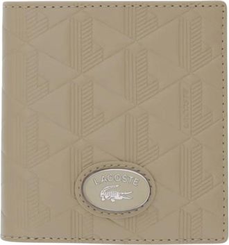 Lacoste Monedero Plegable de Piel con Monograma - Accessories - Hombre - Beige - ONE SIZE