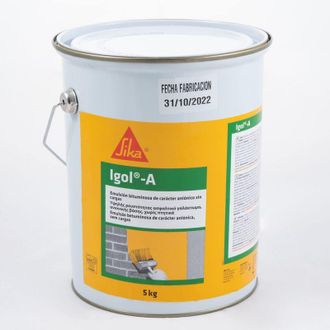 Sika Gomma Igol A, Emulsione butuminosa per impermeabilizzazione per fondazione, 5 kg, nero