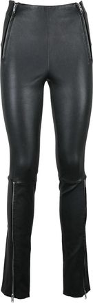 Helmut Lang Skinny Leather Trousers - Black