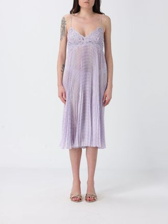 Ermanno Scervino Pleated Cr&ecirc;pe Midi Dress
