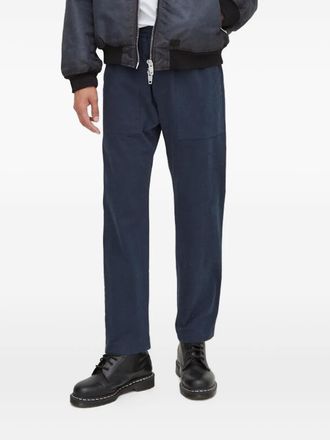 Drykorn elasticated-waist patch-pocket trousers - Blue