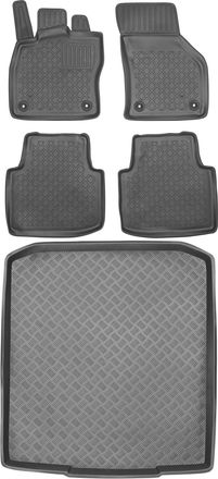 OEM Skoda Superb Iii Kombi De 2015 (juego) - Alfombrillas Para Coche + Alfombrilla Para Maletero