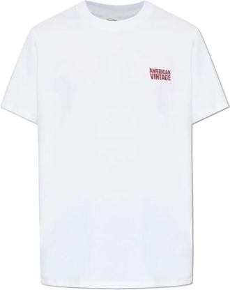 American Vintage Ykobow T-Shirt - Heren - T-shirts - Wit - M - Katoen - Tops