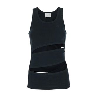 Coperni Sleeveless Tops, female, Black, Size: XS Spiral Tank Top