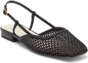 Franco Sarto Tadella Slingback Flat in Black /Black at Nordstrom Rack, Size 8.5