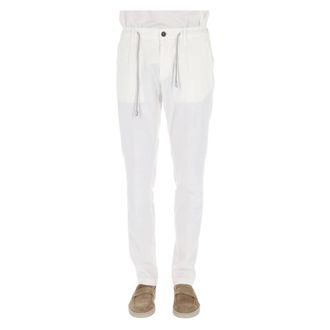 Eleventy Chinos, male, White, Size: W34 Pantalone Jogger