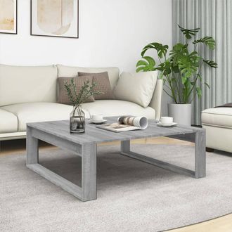 vidaXL Mesa De Centro Madera De Ingenier&iacute;a Gris Sonoma 100x100x35 Cm Vidaxl