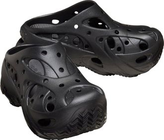 Crocs Womens Caged Clog Black Slippers Flat Shoes