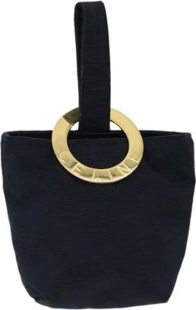 Celine Pre-owned Mini Bags, female, Blue, Size: ONE SIZE Pre-owned Vintage Canvas Mini Bag