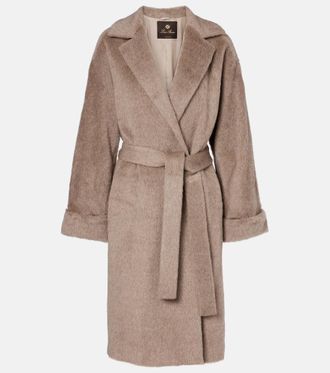 Loro Piana Maria alpaca and wool wrap coat