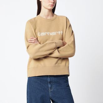 Carhartt Work in Progress Felpa girocollo Womens Painter in cotone marrone