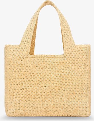 Loewe Womens Handbag Paulas Ibiza Raffia Beige Handbags Hand Bags