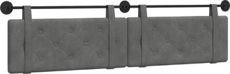 vidaXL Cabecero Colgante Gris Oscuro Terciopelo Vidaxl