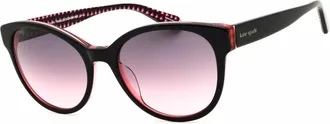 Kate Spade New York Ladies Black Round Sunglasses NATHALIEGSUS