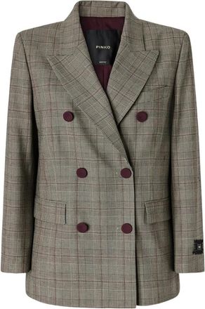Pinko New Guinea Giacca Misto Lana - Dames - Blazers - Grijs - L - Wol - Jassen