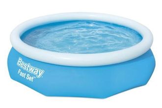 Bestway Piscina Tonda Fuori Terra Con Anello Gonfiabile Superiore 305xh66 -57456
