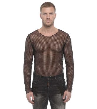 Dsquared2 Black Regular Mesh T-Shirt