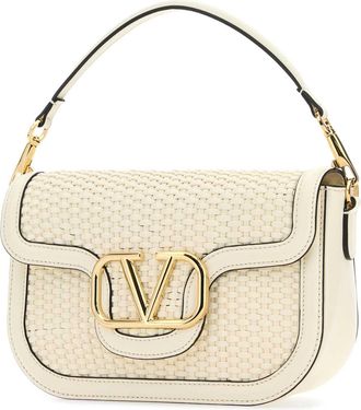 Valentino Garavani Womens Ivory Leather Alltime Shoulder Bag Borse A Mano
