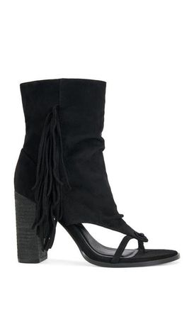 Azalea Wang Paco Block Bootie in Black at Nordstrom, Size 10